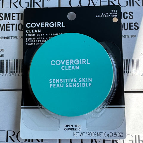 WHOLESALE COVERGIRL CLEAN SENSITIVE SKIN PRESSED POWDER 0.44 OZ - BUFF BEIGE 225 - 72 PIECE LOT