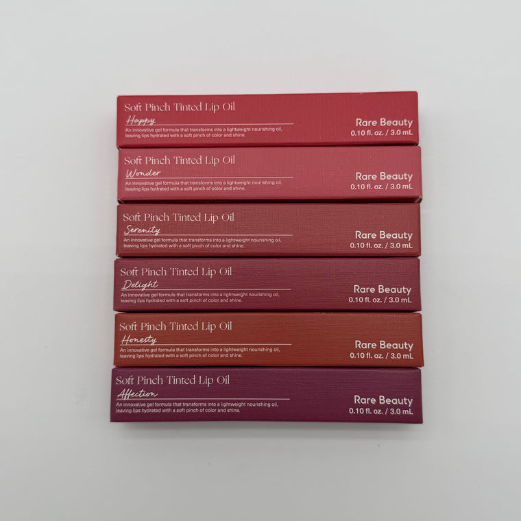 WHOLESALE RARE BEAUTY SOFT PINCH TINTED LIP OIL PACKAGE #4 - ASSORTED COLORS - 50 PIECE LOT