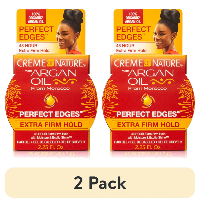 WHOLESALE CREME OF NATURE ARGAN OIL FROM MOROCCO DAY PERFECT EDGES EXTRA FIRM HOLD HAIR GEL 2.25 OZ (PACK OF 2) - 48 PIECE LOT