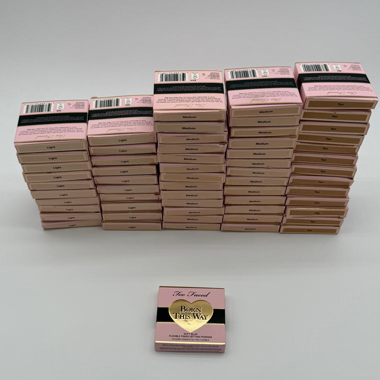 WHOLESALE TOO FACED BORN THIS WAY SOFT BLUR FLEXIBLE FINISH SETTING POWDER PACKAGE #1 - ASSORTED COLORS - 60 PIECE LOT
