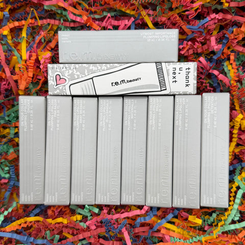 WHOLESALE R.E.M. BEAUTY ON YOUR COLLAR PLUMPING LIPGLOSS SAMPLE BEAUTY BOX #1 - 10 PIECE LOT