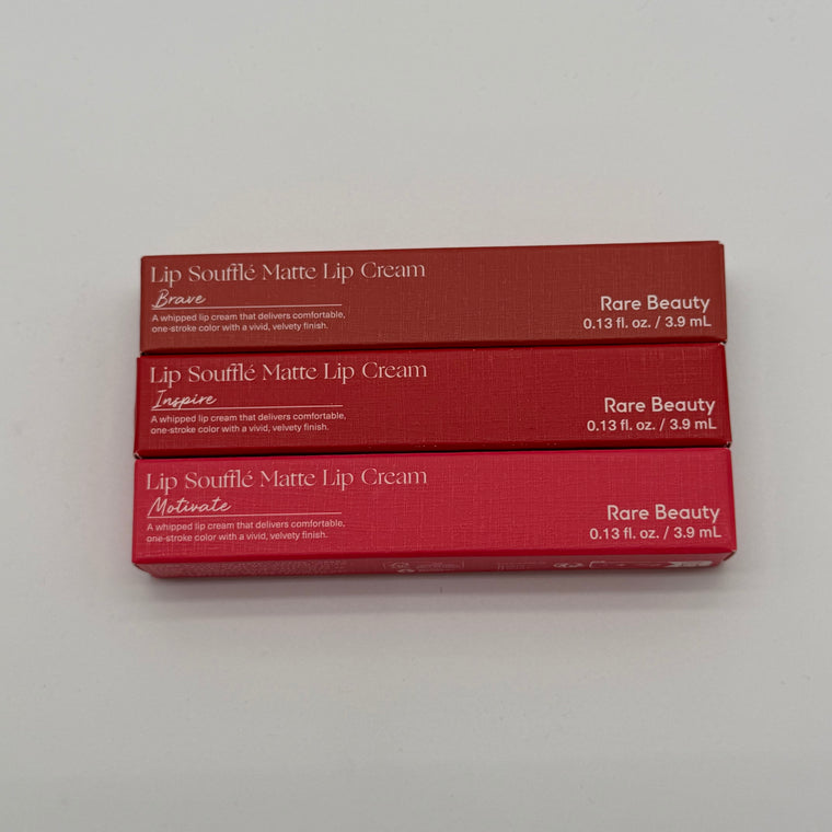 WHOLESALE RARE BEAUTY LIP SOUFFLE MATTE LIP CREAM PACKAGE #1 - ASSORTED COLORS - 48 PIECE LOT