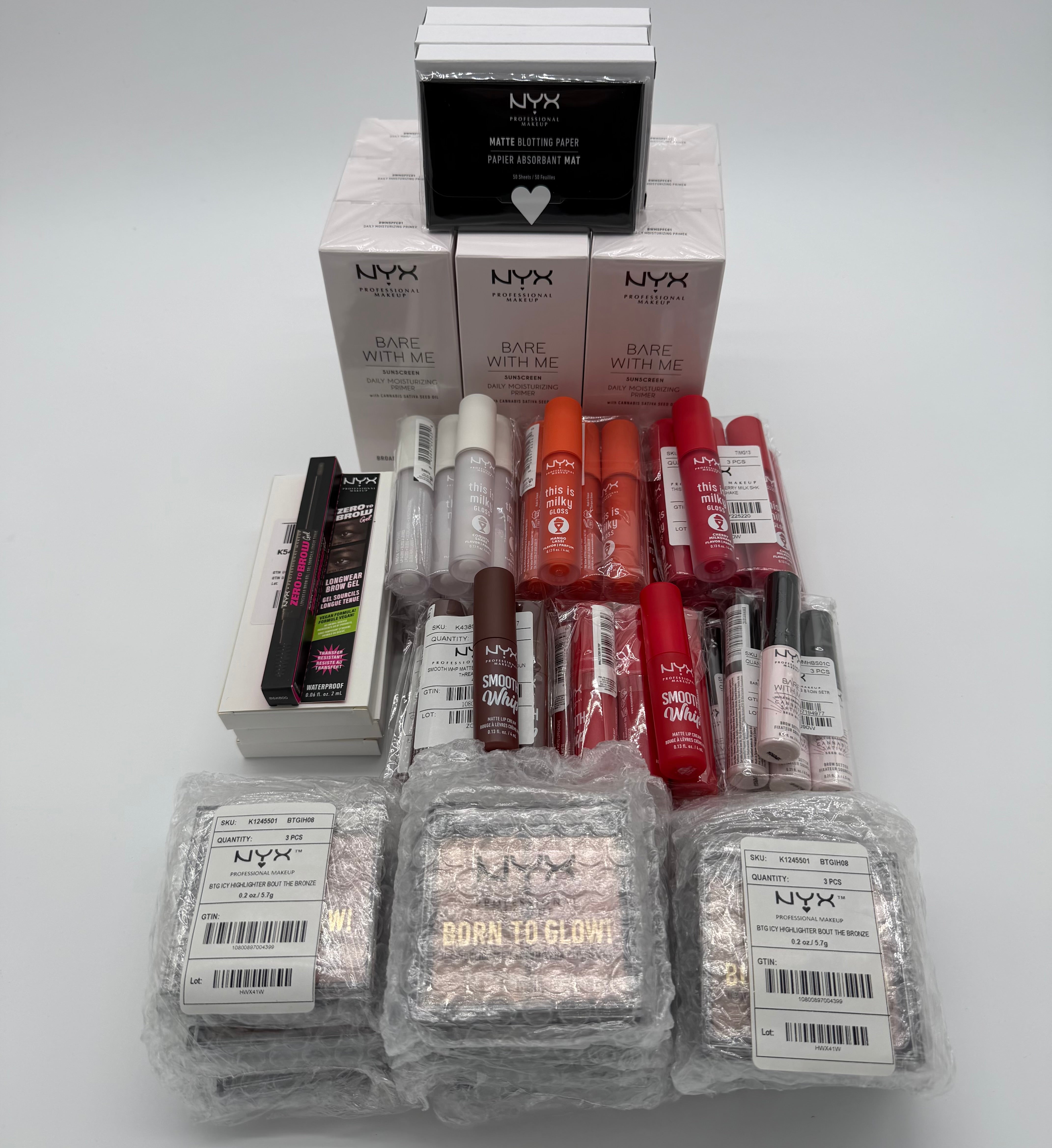 WHOLESALE NYX COSMETICS PACKAGE #2 - 100 PIECE LOT