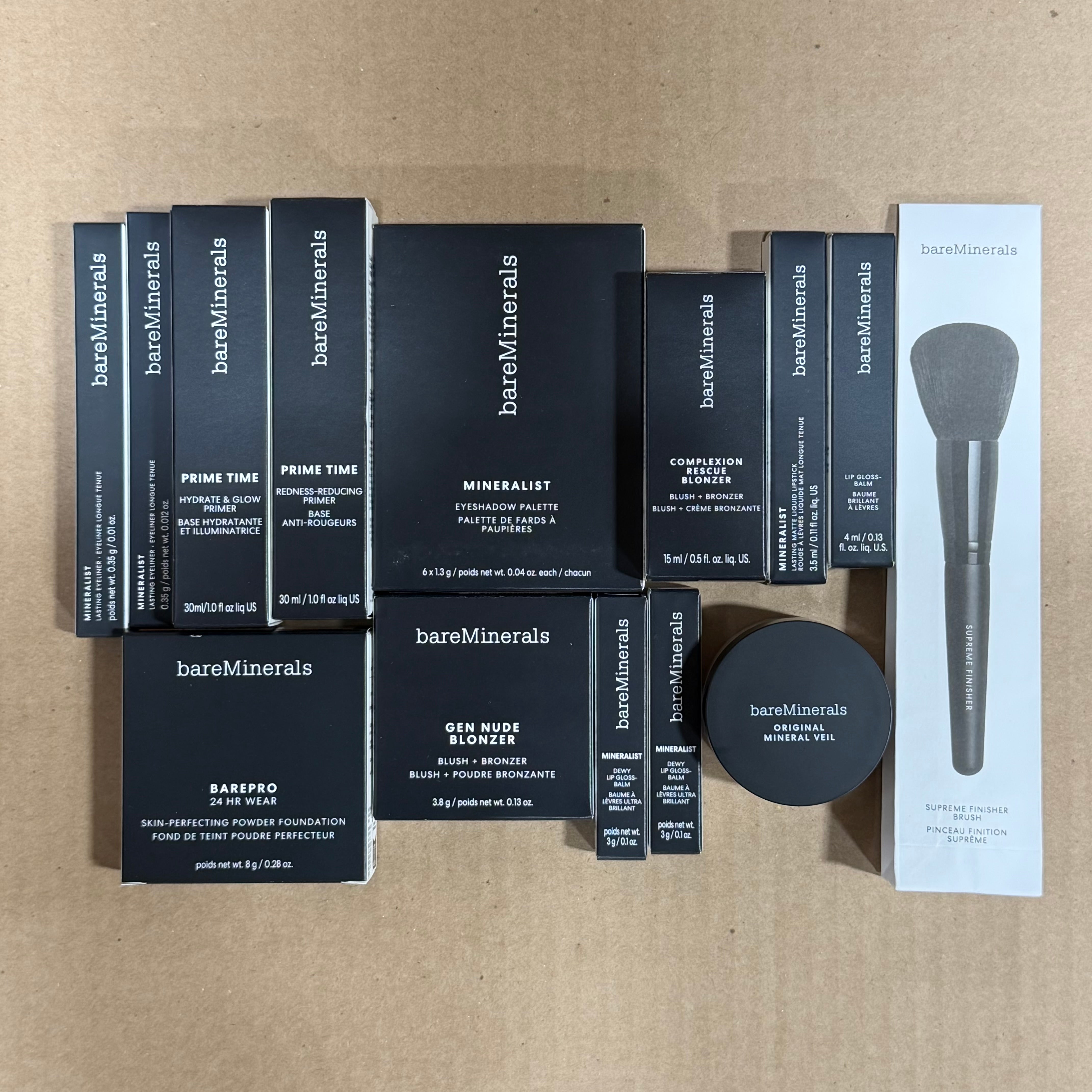WHOLESALE ASSORTED BAREMINERALS COSMETICS LOT BOXED - ASSORTED - 50 PIECE LOT