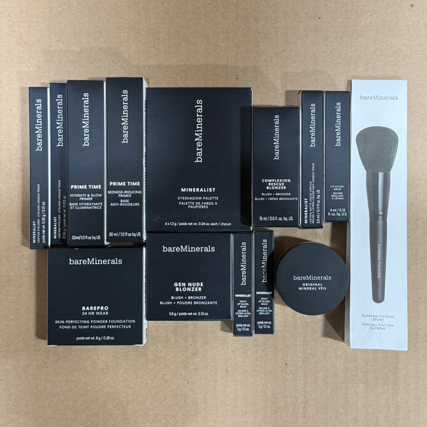 WHOLESALE ASSORTED BAREMINERALS COSMETICS LOT BOXED - ASSORTED - 50 PIECE LOT