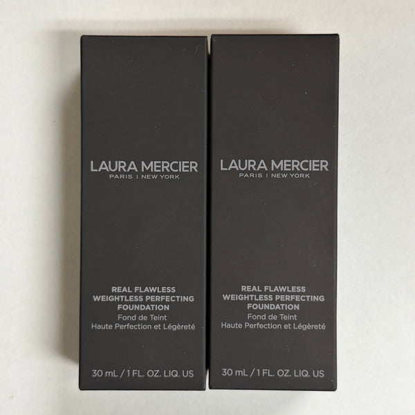 WHOLESALE LAURA MERCIER REAL FLAWLESS WEIGHTLESS PERFECTING FOUNDATION PACKAGE #1 - ASSORTED - 48 PIECE LOT