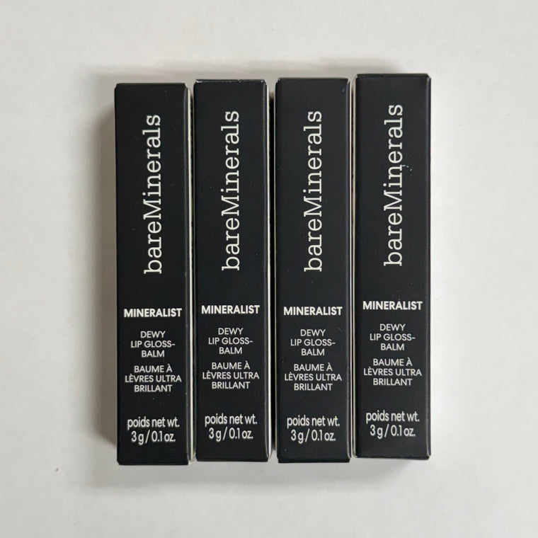 WHOLESALE BAREMINERALS DEWY LIP GLOSS BALM PACKAGE #1 - ASSORTED COLORS - 50 PIECE LOT