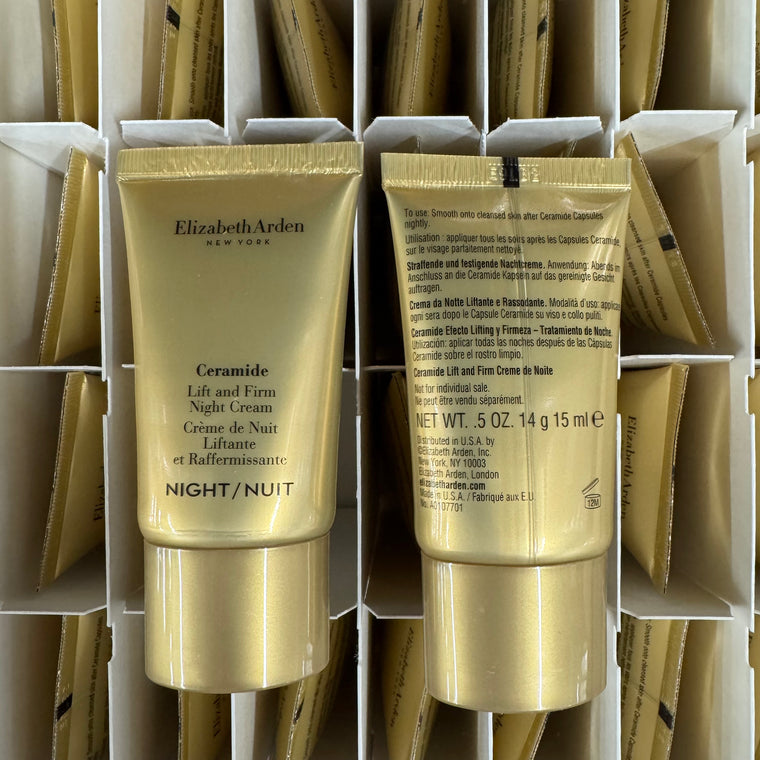 WHOLESALE ELIZABETH ARDEN CERAMIDE LIFT AND FIRM NIGHT CREAM TRAVEL SIZE 0.5 OZ - 100 PIECE LOT