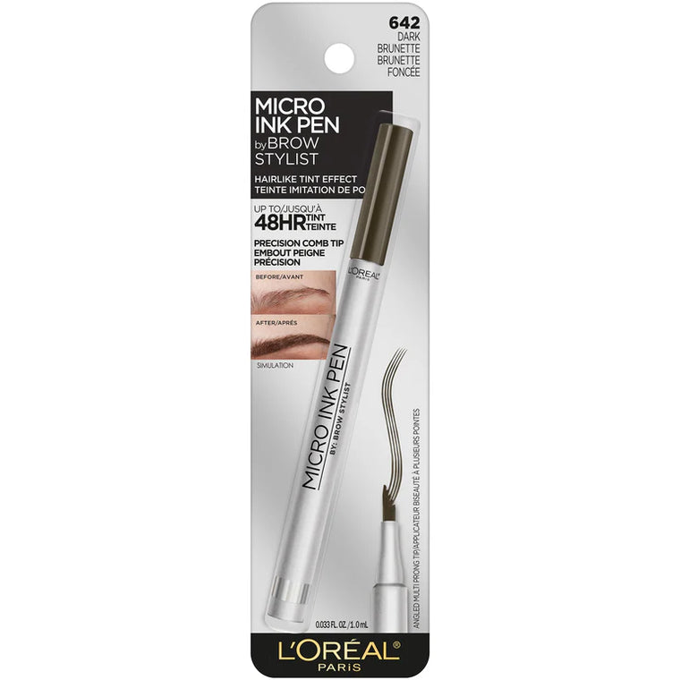 WHOLESALE LOREAL MICRO INK PEN BY BROW STYLIST 0.033 OZ - DARK BRUNETTE 642 - 72 PIECE LOT
