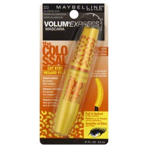 WHOLESALE MAYBELLINE VOLUM EXPRESS THE COLOSSAL CAT EYES MASCARA - GLAM BLACK 233 - 72 PIECE LOT