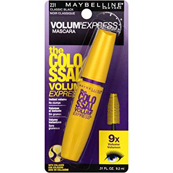 WHOLESALE MAYBELLINE VOLUM EXPRESS THE COLOSSAL WASHABLE MASCARA - CLASSIC BLACK 231 - 72 PIECE LOT