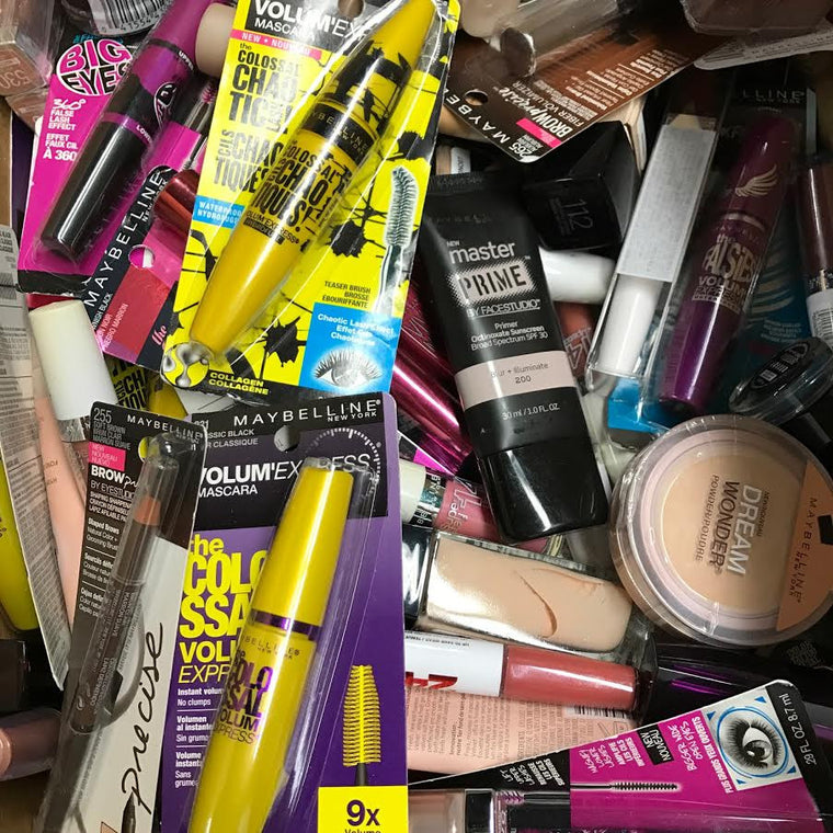 WHOLESALE ASSORTED MAYBELLINE COSMETICS LOT - 100 PIECE LOT
