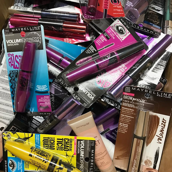 WHOLESALE MAYBELLINE COSMETICS ASSORTED LOT - 100 PIECE LOT